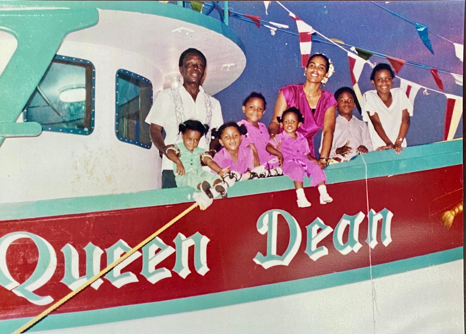 The founding family aboard the Queen Dean fishing vessel